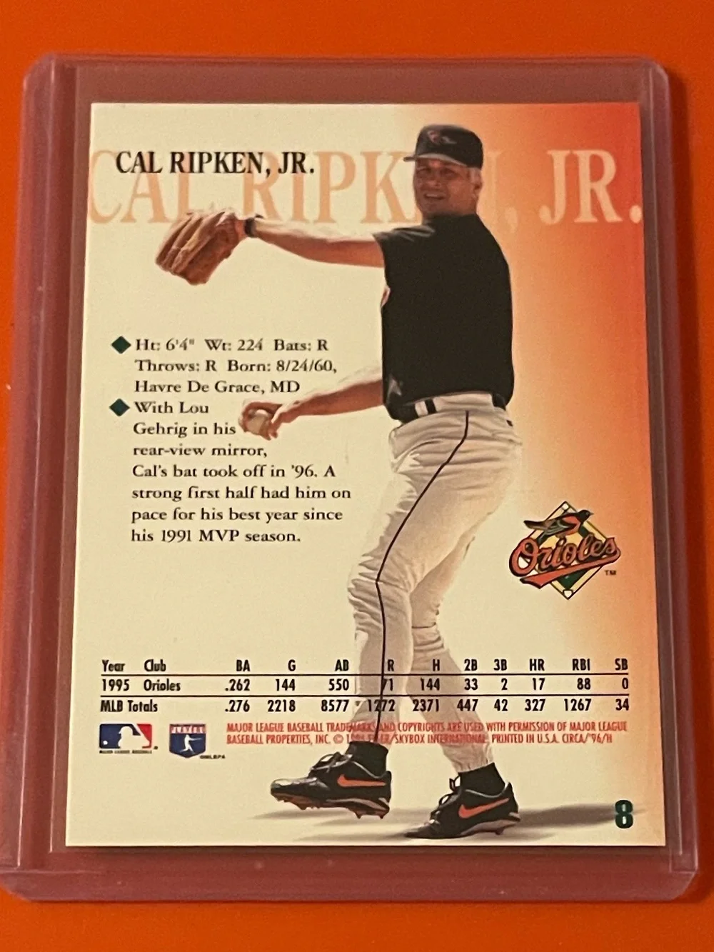 Cal Ripken Jr #8 1996 Circa Baseball Trading Card